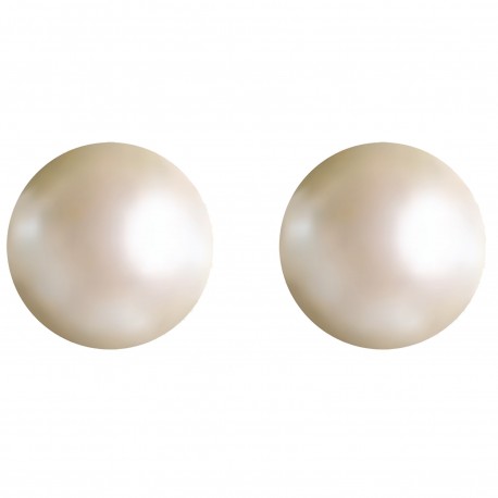 Boucles d'oreilles Plaqué Or 18 carats et Perle d'imitation 4mm