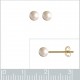 Boucles d'oreilles Plaqué Or 18 carats et Perle d'imitation 4mm