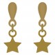 Boucles d'oreilles enfant étoiles Plaqué Or 18 carats