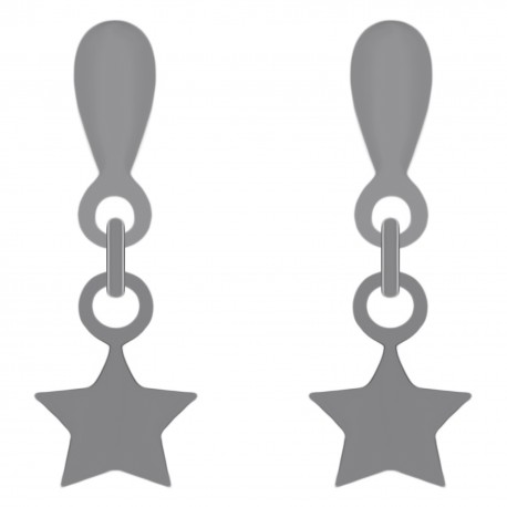 Boucles d'oreilles enfant étoiles en Argent 925