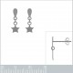 Boucles d'oreilles enfant étoiles en Argent 925