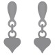 Boucles d'oreilles enfant coeur en Argent 925