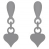 Boucles d'oreilles enfant coeur en Argent 925