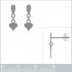 Boucles d'oreilles enfant coeur en Argent 925