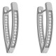 Boucles d'oreilles en Argent 925 rhodié et Oxydes Zirconium