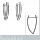 Boucles d'oreilles en Argent 925 rhodié et Oxydes Zirconium