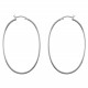 Boucles d'oreilles créoles ovales en Argent 925