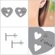 Boucles d'oreilles coeur je t'aime en Argent 925