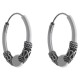 Boucles d'oreilles créoles tribales 20mm en Argent 925