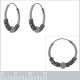 Boucles d'oreilles créoles tribales 20mm en Argent 925