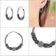 Boucles d'oreilles créoles tribales 20mm en Argent 925