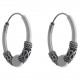 Boucles d'oreilles créoles tribales 18mm en Argent 925