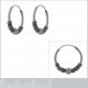 Boucles d'oreilles créoles tribales 18mm en Argent 925