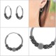 Boucles d'oreilles créoles tribales 18mm en Argent 925