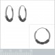 Boucles d'oreilles créoles tribales 16mm en Argent 925