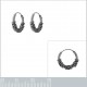 Boucles d'oreilles créoles tribales 12mm en Argent 925