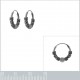 Boucles d'oreilles créoles tribales 12mm en Argent 925