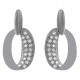 Boucles d'oreilles en Argent 925 rhodié et Oxydes Zirconium