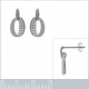 Boucles d'oreilles en Argent 925 rhodié et Oxydes Zirconium