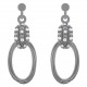 Boucles d'oreilles en Argent 925 rhodié et Oxydes Zirconium