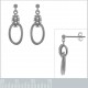 Boucles d'oreilles en Argent 925 rhodié et Oxydes Zirconium