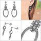 Boucles d'oreilles en Argent 925 rhodié et Oxydes Zirconium