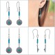 Boucles d'oreilles en Argent 925 et Résine bleue