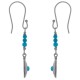 Boucles d'oreilles en Argent 925 et Résine bleue