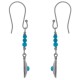 Boucles d'oreilles en Argent 925 et Résine bleue