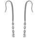 Boucles d'oreilles en Argent 925 rhodié et Oxyde Zirconium