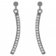 Boucles d'oreilles en Argent 925 rhodié et Oxydes Zirconium