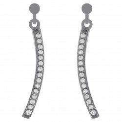 Boucles d'oreilles en Argent 925 rhodié et Oxydes Zirconium