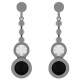 Boucles d'oreilles en Argent 925 rhodié et Oxydes Zirconium