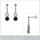 Boucles d'oreilles en Argent 925 rhodié et Oxydes Zirconium