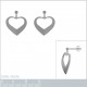 Boucles d'oreilles pendantes Coeur en Argent 925