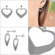 Boucles d'oreilles pendantes Coeur en Argent 925