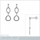 Boucles d'oreilles pendantes en Argent 925