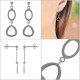 Boucles d'oreilles pendantes en Argent 925