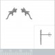 Boucles d'oreilles Lézard en Argent 925