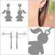 Boucles d'oreilles Fille en Argent 925