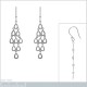 Boucles d'oreilles pendantes en Argent 925