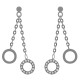 Boucles d'oreilles en Argent 925 rhodié et Oxydes Zirconium