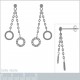 Boucles d'oreilles en Argent 925 rhodié et Oxydes Zirconium