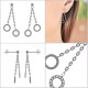 Boucles d'oreilles en Argent 925 rhodié et Oxydes Zirconium