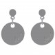 Boucles d'oreilles disque Love en Argent 925