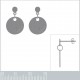 Boucles d'oreilles disque Love en Argent 925