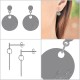 Boucles d'oreilles disque Love en Argent 925