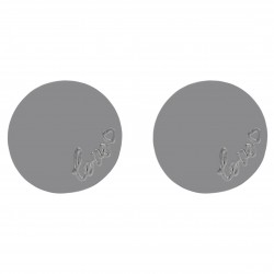 Boucles d'oreilles disque Love en Argent 925