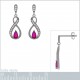 Boucles d'oreilles Infini en Argent 925 rhodié et Oxydes Zirconium