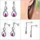 Boucles d'oreilles Infini en Argent 925 rhodié et Oxydes Zirconium